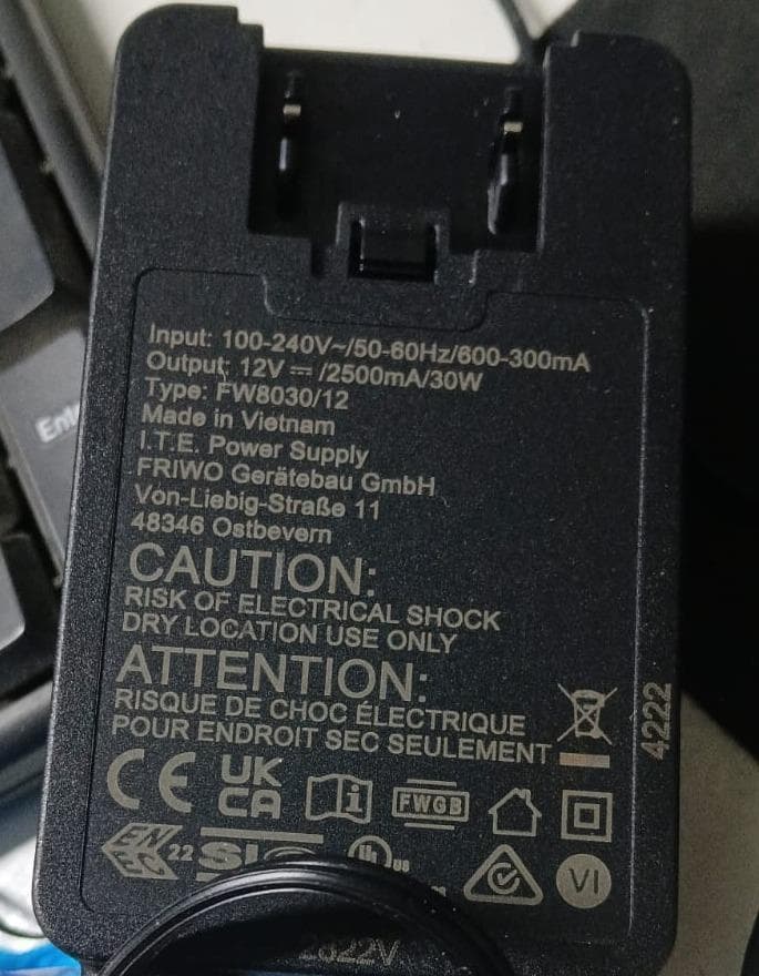 I.T.E. Power Supply 12v 2.5A 30W For HH700 OR 701