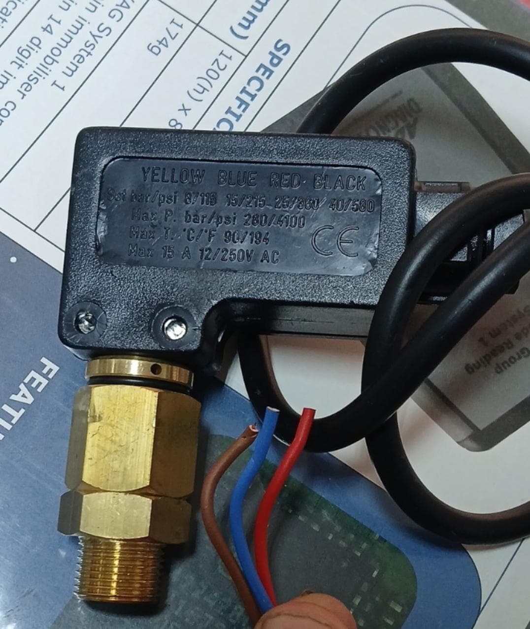 Pressure Switch 280 Bar / 90°C - High Temp