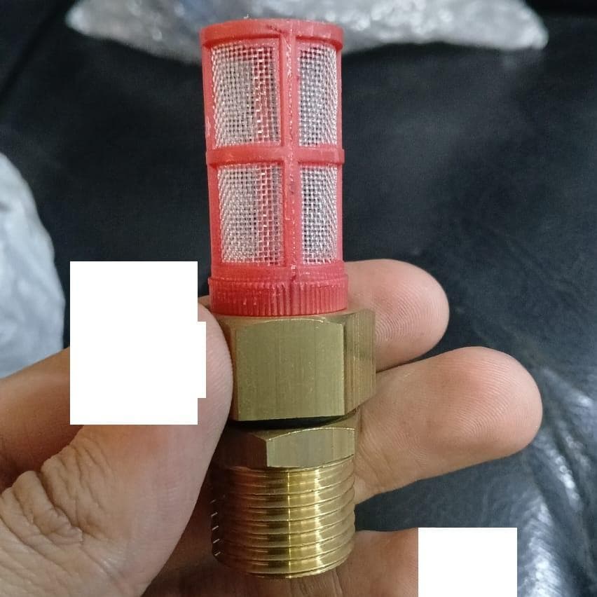 Water Suction Filter / Inlet Strainer - Red Mesh