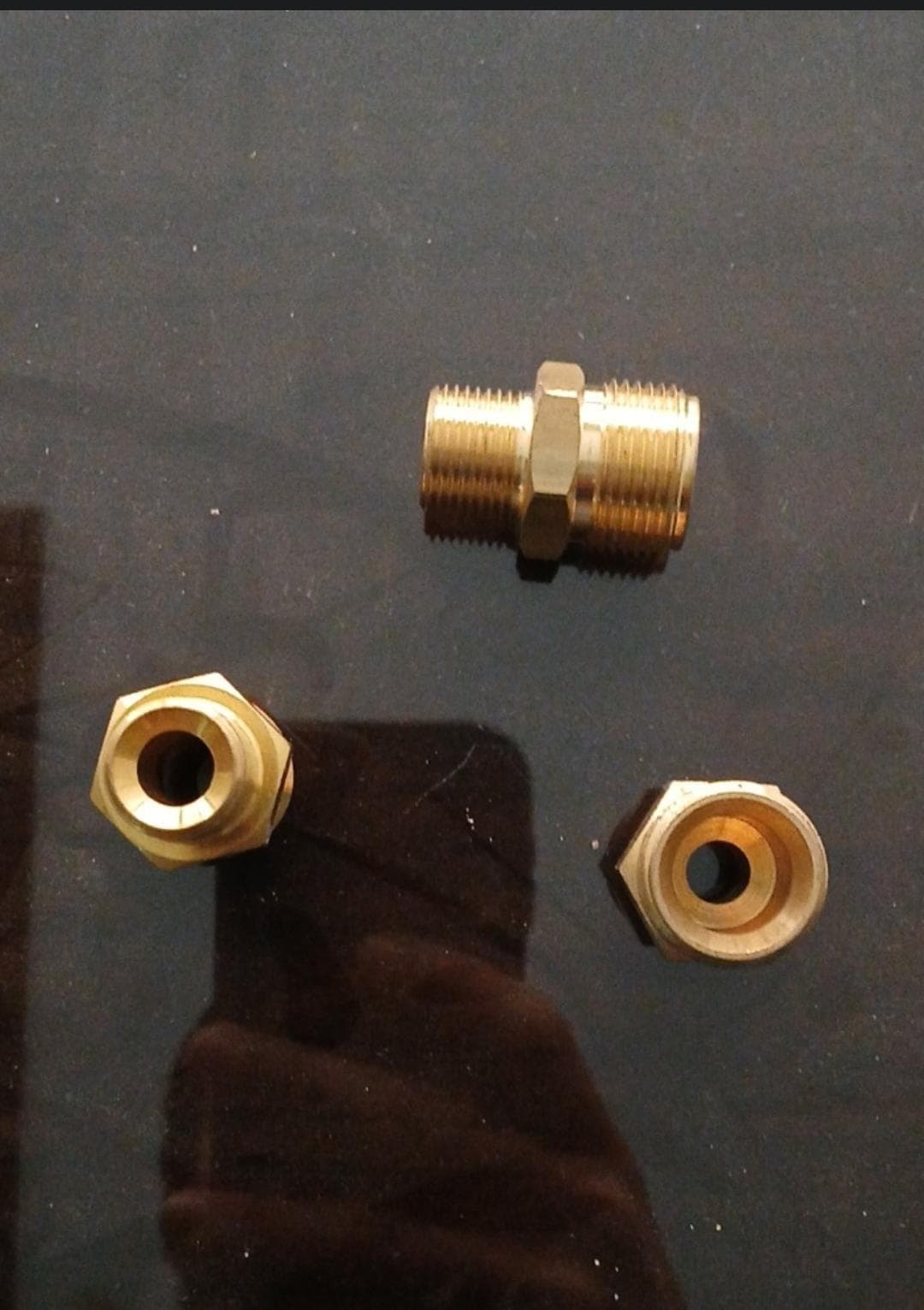 وصلة تحويل نبل (Reducing Hex Nipple) مصنوعة من النحاس